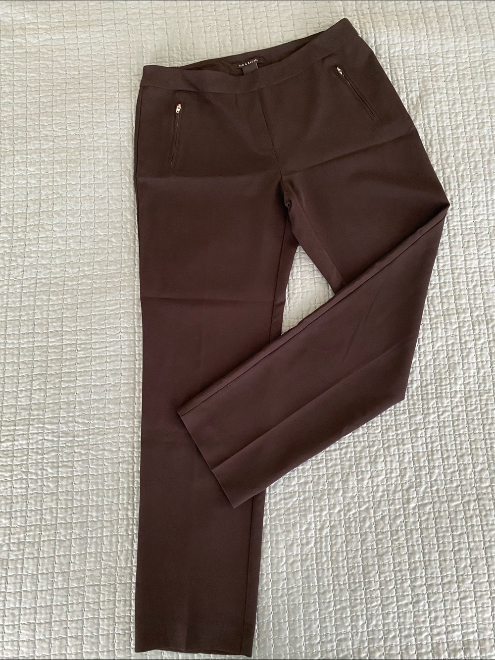 Zac & Rachel Black Tailored Dress Pants with Zip Pocket Accents